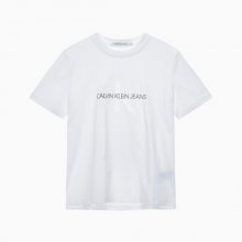 여 J214385 YAF 화이트 화이트 모노그램 스트레이트 핏 반팔 티셔츠