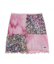 Y2K Patchwork Skirt [PINK]