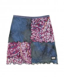 Y2K Patchwork Skirt [BLUE]