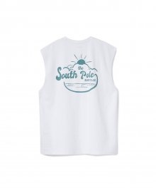 The South Pole Surf Club Sleeveless Shirts White
