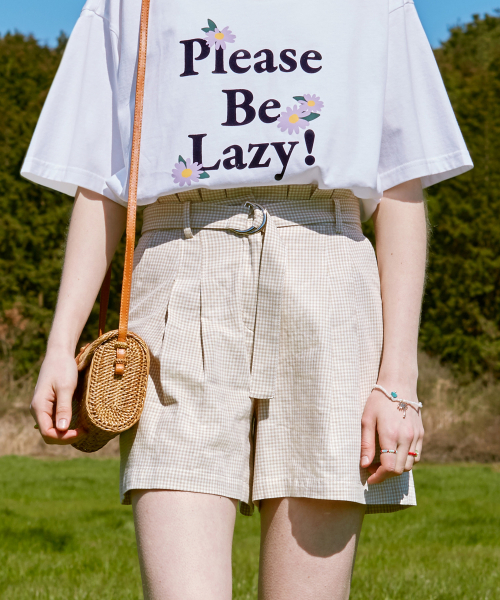 rolarola★人気★SET-UP CHECK BELT BERMUDA SHORTS★PT-20342 PT-20342) SET-UP CHECK BELT BERMUDA SHORTS BLUE - 감도 깊은