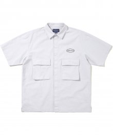 E/T-Logo Ripstop S/S Shirt Light Grey