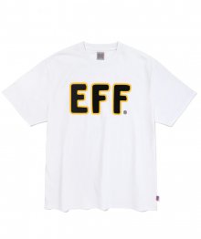 투톤 EFF 로고 반팔 티셔츠 화이트