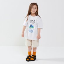 [SM20 SV X Sesame Street] Cookie Monster T-Shirts for Kids(White)