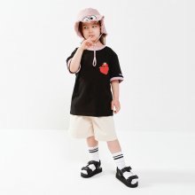 [SM20 SV X Sesame Street] Love Elmo T-Shirts for Kids(Black)