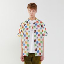 [SM20 SV X Sesame Street] All-over printed Poly Shirts(White)