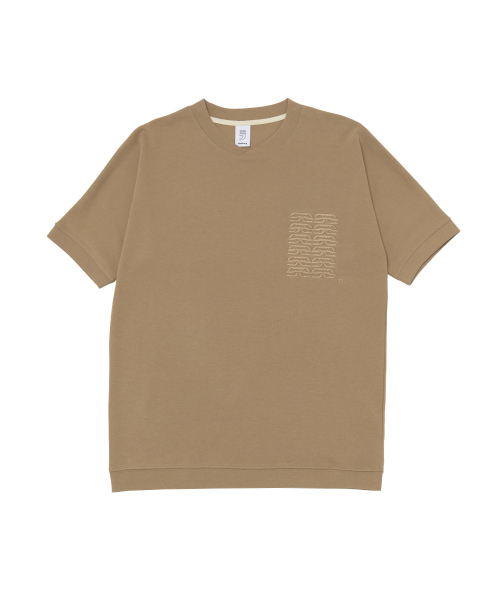 어낫띵(anothing) ALIENS CROSS-NECK 1/2 MTM TEE (Beige)