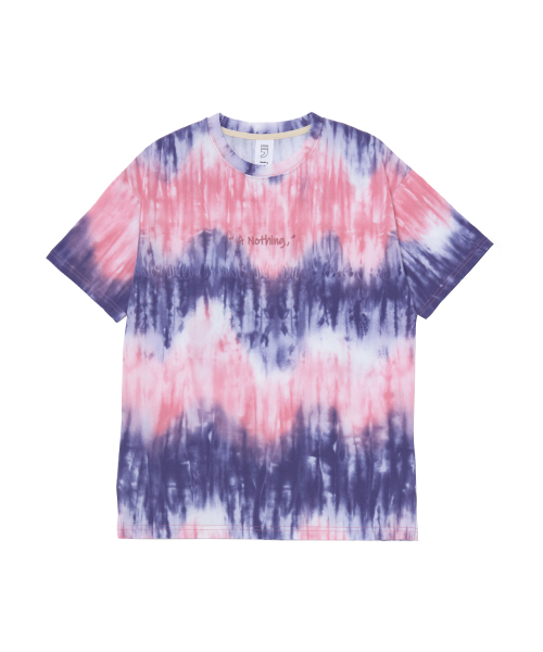 어낫띵(anothing) TIE-DYE R.M. DROP-SHOULDER 1/2 TEE (Pink)