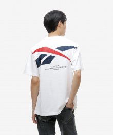 벡터 오버사이즈 빅 로고 티셔츠 - 화이트 / GL1268