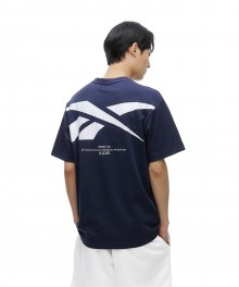 벡터 오버사이즈 빅 로고 티셔츠 - 네이비 / GL1269
