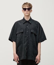 DWS OVER-FIT LABEL SHIRT(BLACK)