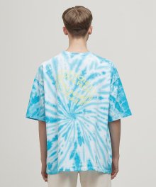 DWS RING LOGO TIE DYE T-SHIRT(LIGHT BLUE)