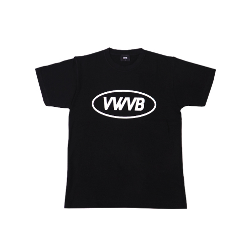 브이더블유브이비(vwvb) oval logo black t-shirt