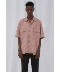 꼼소넛(COMSONNOT) Half sleeve tencel shirt (Pink) [Unisex]
