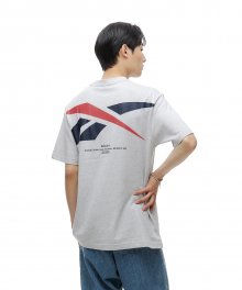 벡터 오버사이즈 빅 로고 티셔츠 - 라이트그레이/ GL1270
