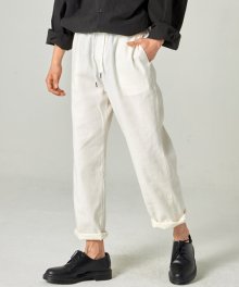 L/C WIDE BANDING PANTS(OFF WHITE)