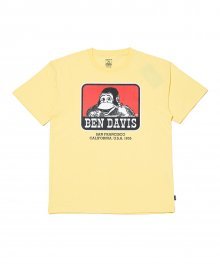 오리지널 아이콘 로고 프린트 티셔츠 라이트 옐로우