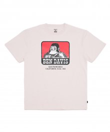 오리지널 아이콘 로고 프린트 티셔츠 핑크