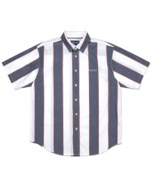 BIG Striped S/S Shirt  Navy/White