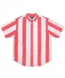 BIG Striped S/S Shirt  Red/Pink