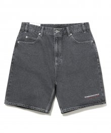 Regular Denim Short Charcoal