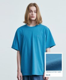 V017 프리미엄 코튼 티셔츠 (블루)