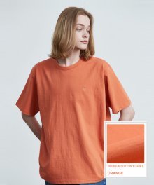 V017 프리미엄 코튼 티셔츠 (오렌지)