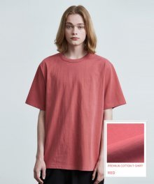 V017 프리미엄 코튼 티셔츠 (레드)