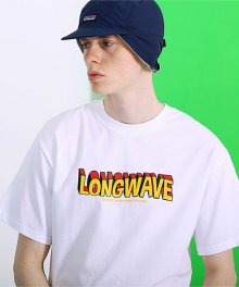 롱웨이브 티셔츠-화이트