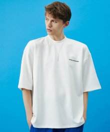 M-루즈핏 링클프리 샤이닝 티셔츠-WHITE