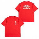 엄브로(UMBRO) 쿼드러플 로고 티셔츠 레드 (U0224CRS53)