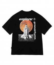 SPACE SHUTTLE PRINT T-SHIRTS (BLACK) [GTS731I23]