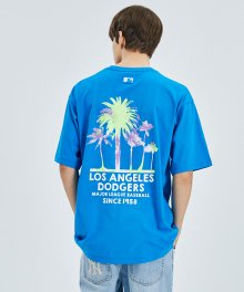 팜트리 워터컬러 오버핏 티셔츠 LA (BLUE)