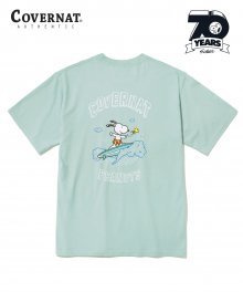CXPEANUTS 70th SURFING SNOOPY TEE MINT