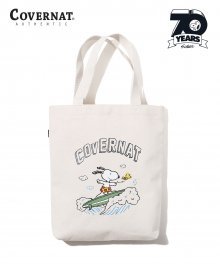 CXPEANUTS 70th SURFING SNOOPY ECO BAG IVORY