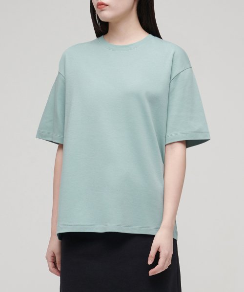 무신사 스탠다드 우먼(musinsastandardwoman) 우먼즈 릴렉스 핏 크루 넥 반팔 티셔츠 [더스티 민트]