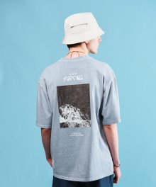 오션 서핑 반팔 티셔츠 [블루그레이]