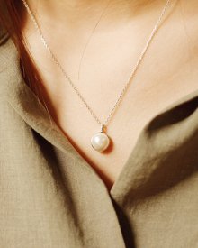 Simple pearl necklace (실버925)
