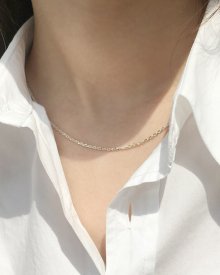 Angulate chain necklace - S (실버925)