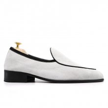 Belgian Loafers Off-White Suede / ALC043