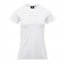 F202WTS551 우먼스 메쉬 믹스 라인 숏 슬리브 티셔츠 WHITE