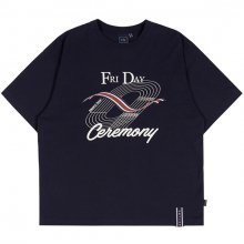 TRACK AND FIELD TEE_NAVY