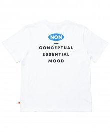 NON-CONCEPTUAL 오버핏 반팔 화이트 블루 로고