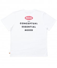 NON-CONCEPTUAL 오버핏 반팔 화이트 레드 로고
