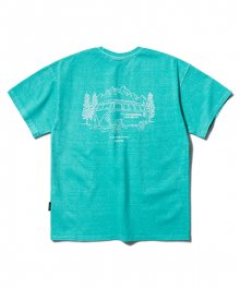 Mini Bus Line Art T-Shirt Green CST106