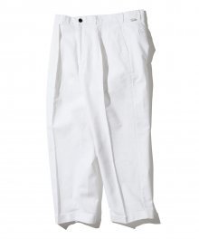 20ss linen two tuck chino pants off white