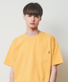 Washed Pocket S/S T-Shirts(Yellow)