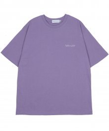 커시브 스몰 로고 숏슬리브 티셔츠 퍼플
