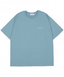 커시브 스몰 로고 숏슬리브 티셔츠 파스텔블루