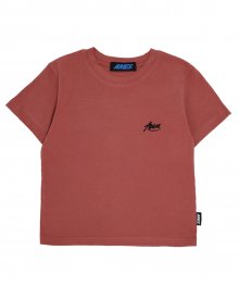 Cursive logo basic crop T-shirts_BU